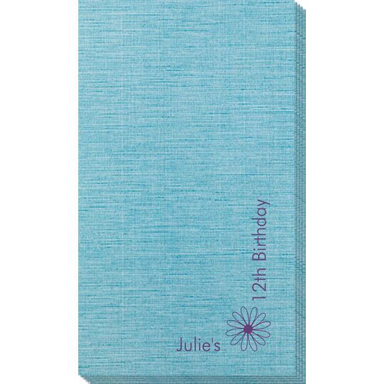 Corner Text with Daisy Design Bamboo Luxe Guest Towels